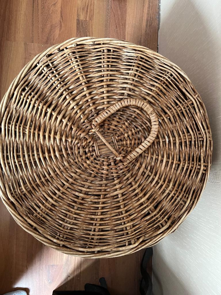 Wicker Linen Basket, Ophalen, Gebruikt, Rechthoekig