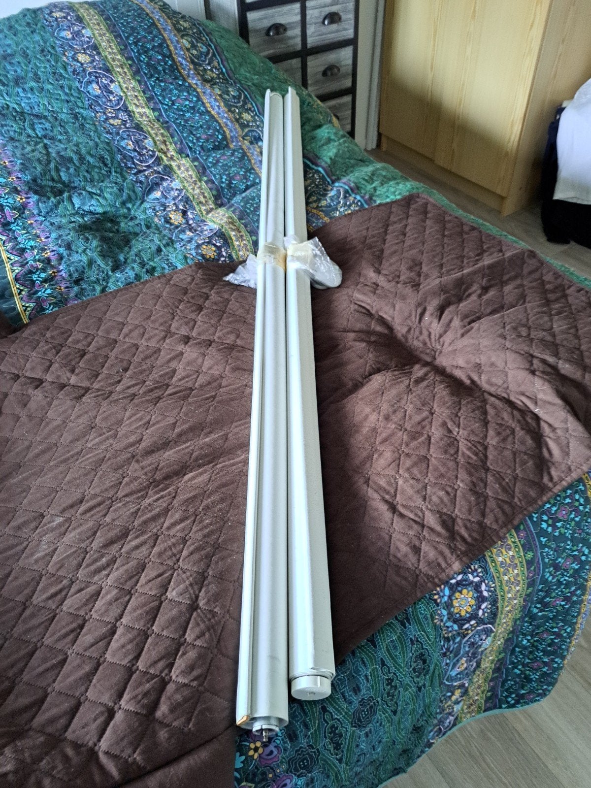 rolgordijnen 160 cm breed 4 stuks., Inclusief montageonderdelen, Gebruikt, 160 cm, Wit