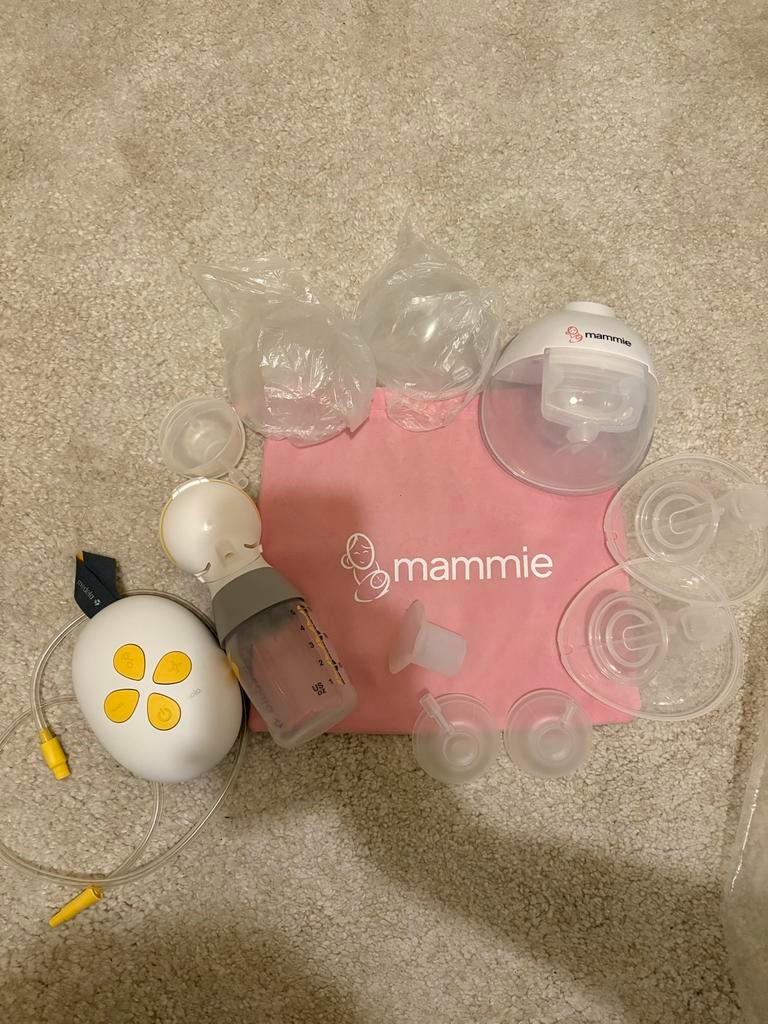 Medela Solo en Mammie handsfree borstkolven set, Ophalen of Verzenden, Gebruikt