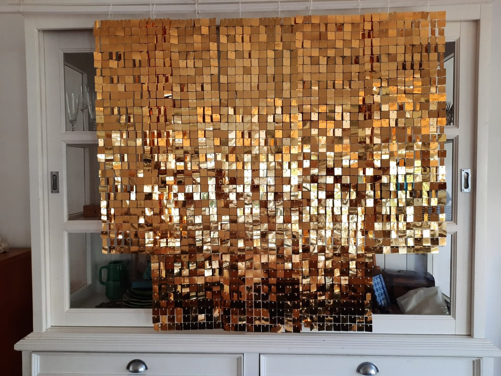 Gouden backdrop photowall instawall, Ophalen of Verzenden, Zo goed als nieuw