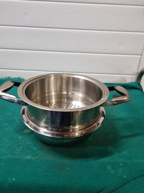 pan stoominzet pan met uitlek schaal, Ophalen of Verzenden, 'T Olde Gre-j, Info@toldegrej.nl, Endepoelstraat 20f Didam