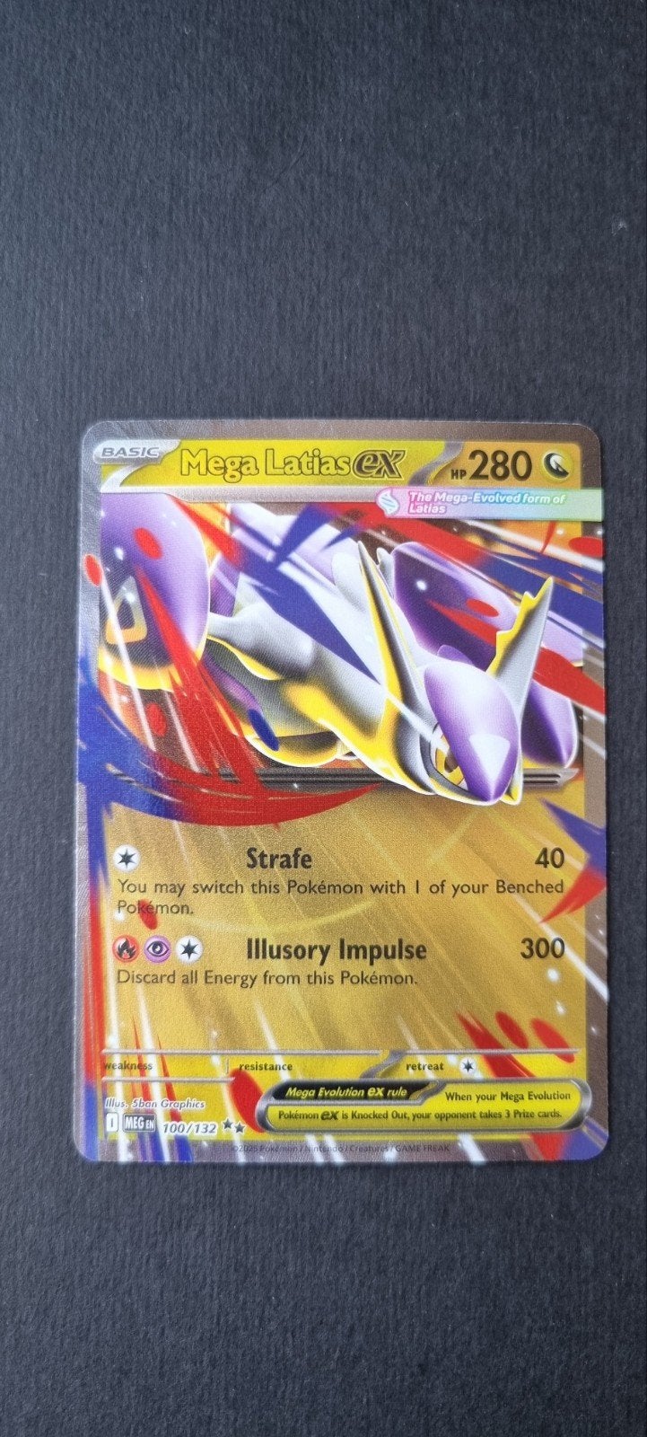 Mega Latias EX MEG 100, Ophalen of Verzenden, Zo goed als nieuw, Losse kaart