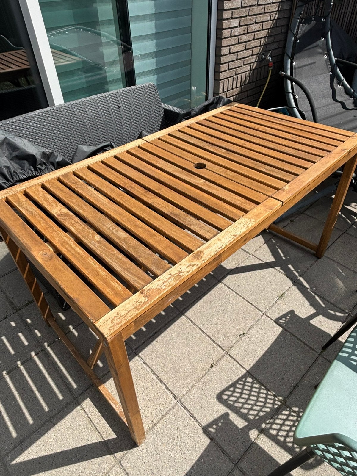 Garden table, Ophalen, Gebruikt, Rechthoekig, Hout