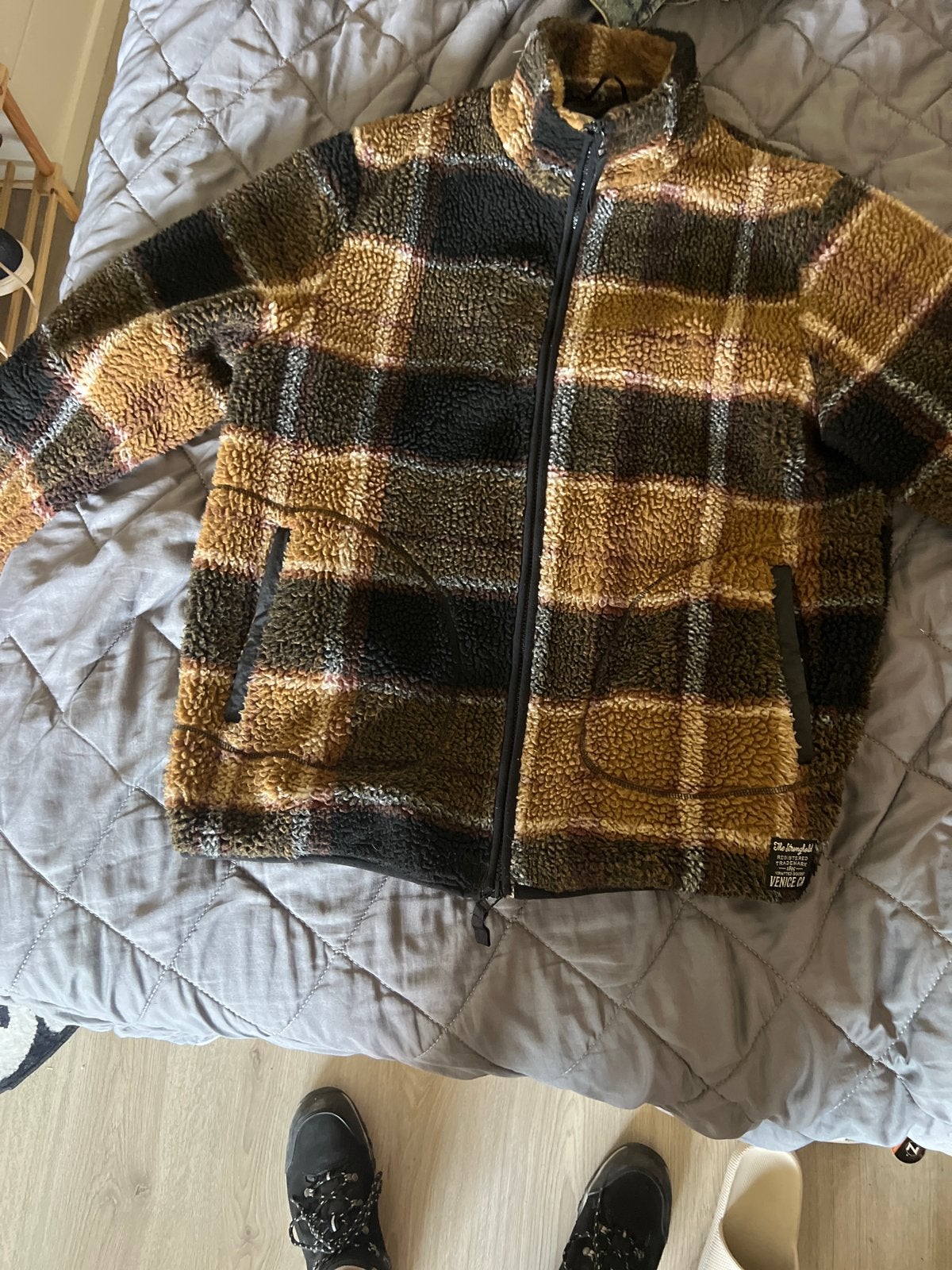 The Stronghold Jas - Geruit teddy fleece jack, Ophalen, Zo goed als nieuw, Maat 48/50 (M), Meerkleurig
