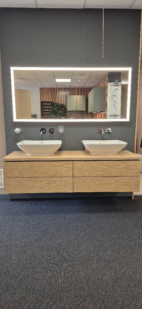Duravit L-cube badmeubel 160 cm met kommen en spiegel, Huis en Inrichting, Badkamer | Badkamermeubels, Ophalen, Nieuw, 150 tot 200 cm