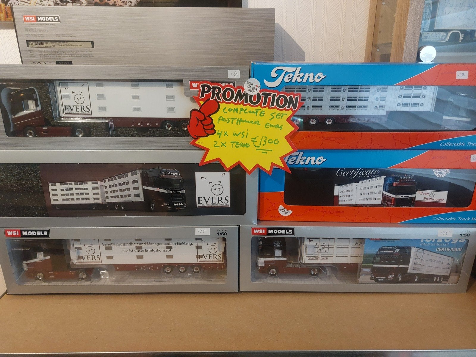Evers & posthouwer complete set 4x wsi 2x tekno €.1300
Verze, Ophalen of Verzenden, Nieuw, Bus of Vrachtwagen, Wsi