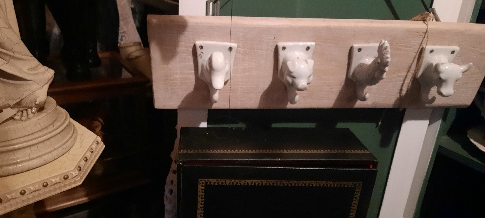 Unieke wandkapstok met dierenhaken, Wandkapstok, Nieuw, Ophalen of Verzenden, Minder dan 100 cm