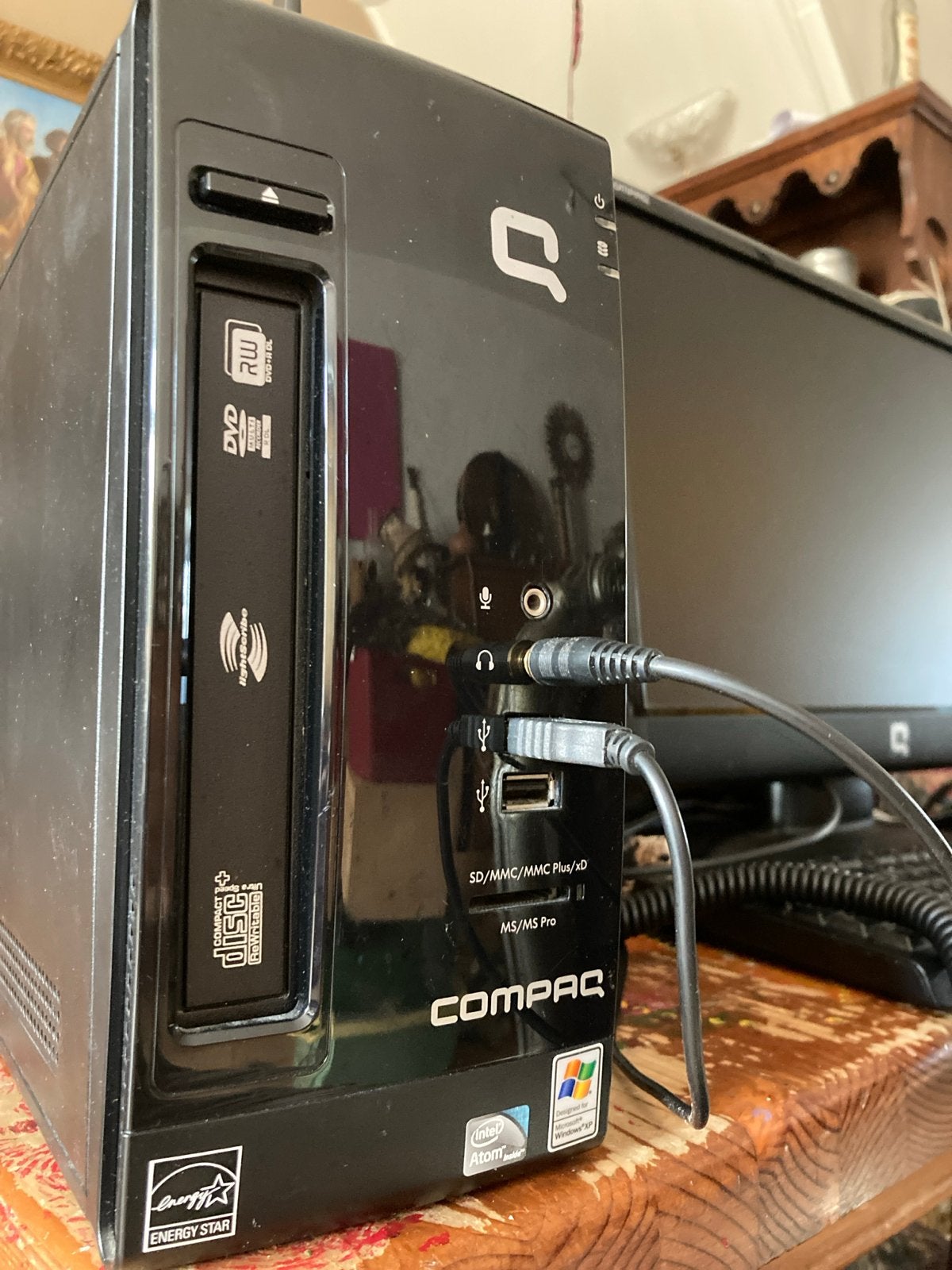Vintage Compaq Desktop PC met Monitor, Toetsenbord en Muis, Computers en Software, Ophalen, Gebruikt, HDD, Minder dan 4 GB