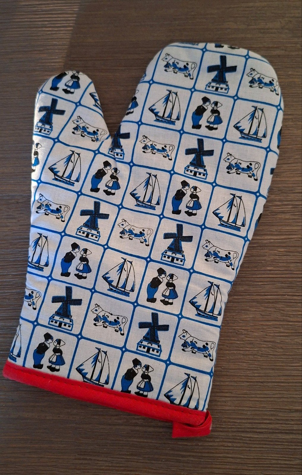 Ovenwand met delfts blauwe opdruk, Ophalen of Verzenden, Blauw