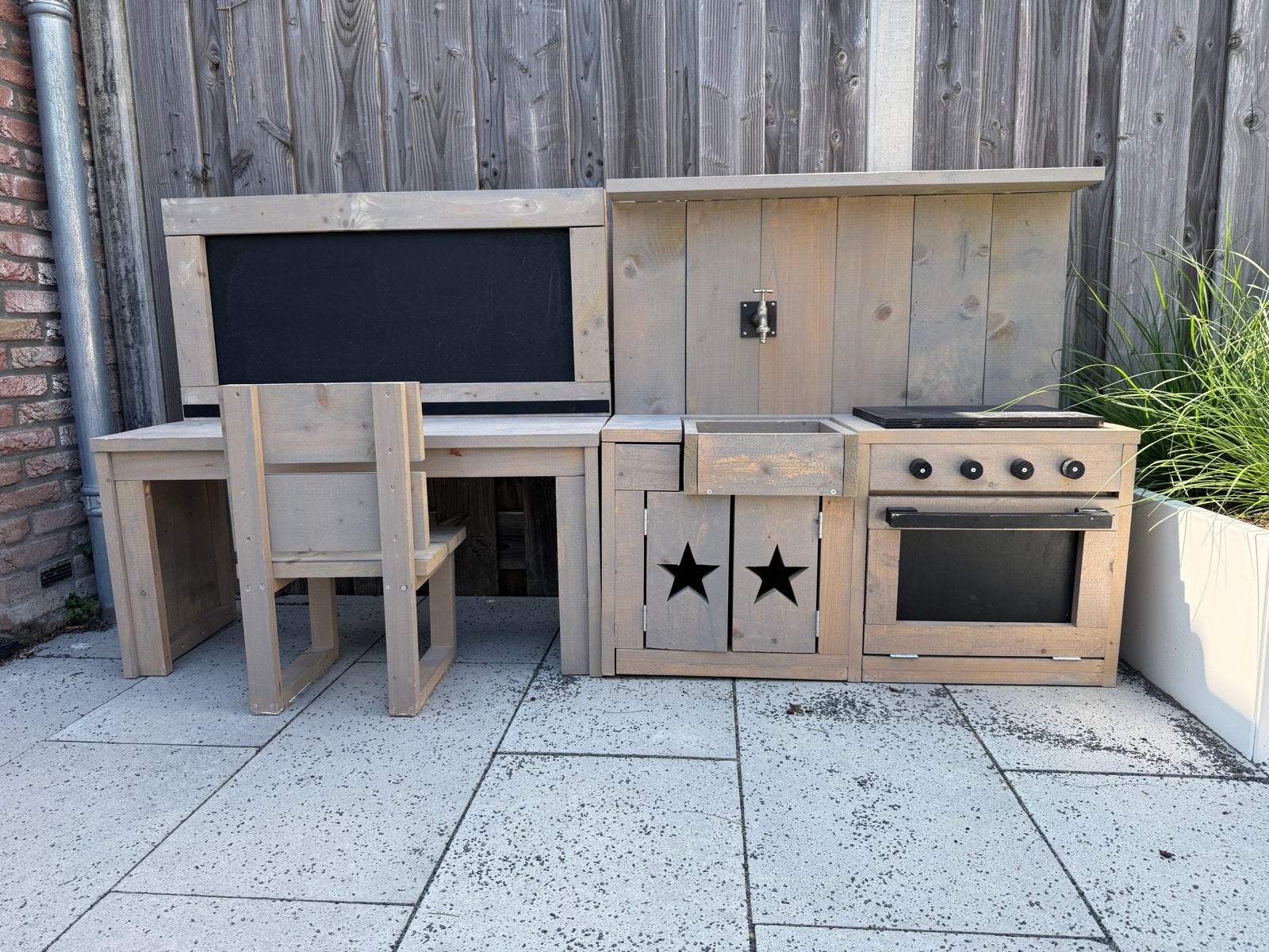 Houten Speelkeuken, Speeltafel & Stoel Set, Ophalen, Gebruikt, Hout, Speelkeuken
