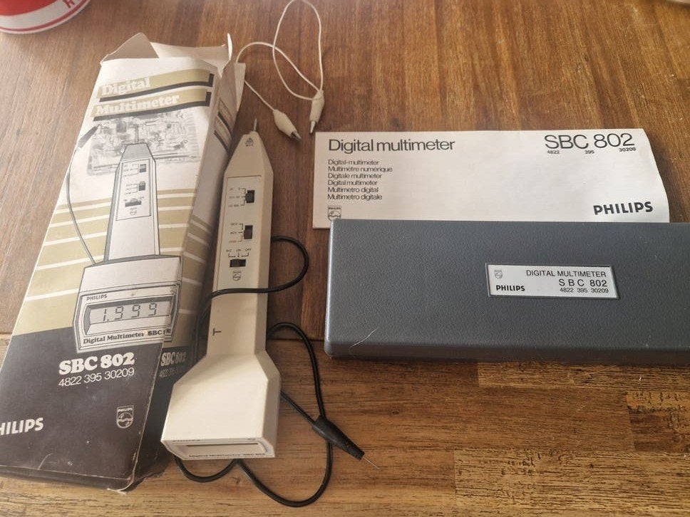 Philips SBC 802 Digitale Multimeter met originele doos, Ophalen of Verzenden, Gebruikt