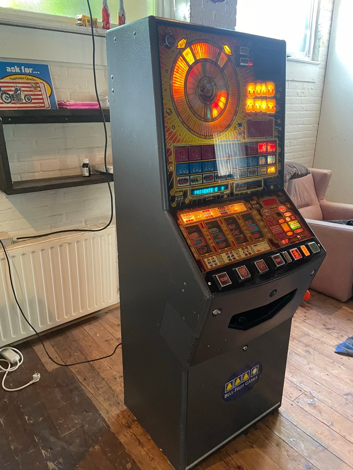 Goldrush gokkast met nieuw moederbord en externe batterij, Verzamelen, Euro, Ophalen, Gebruikt, Met sleutels