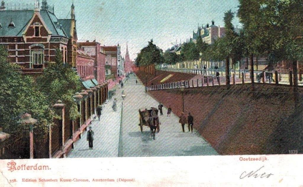 Oostzeedijk Kralingen Rotterdam - Oude Ansichtkaart, Ophalen of Verzenden, Voor 1920, Gelopen, Zuid-Holland