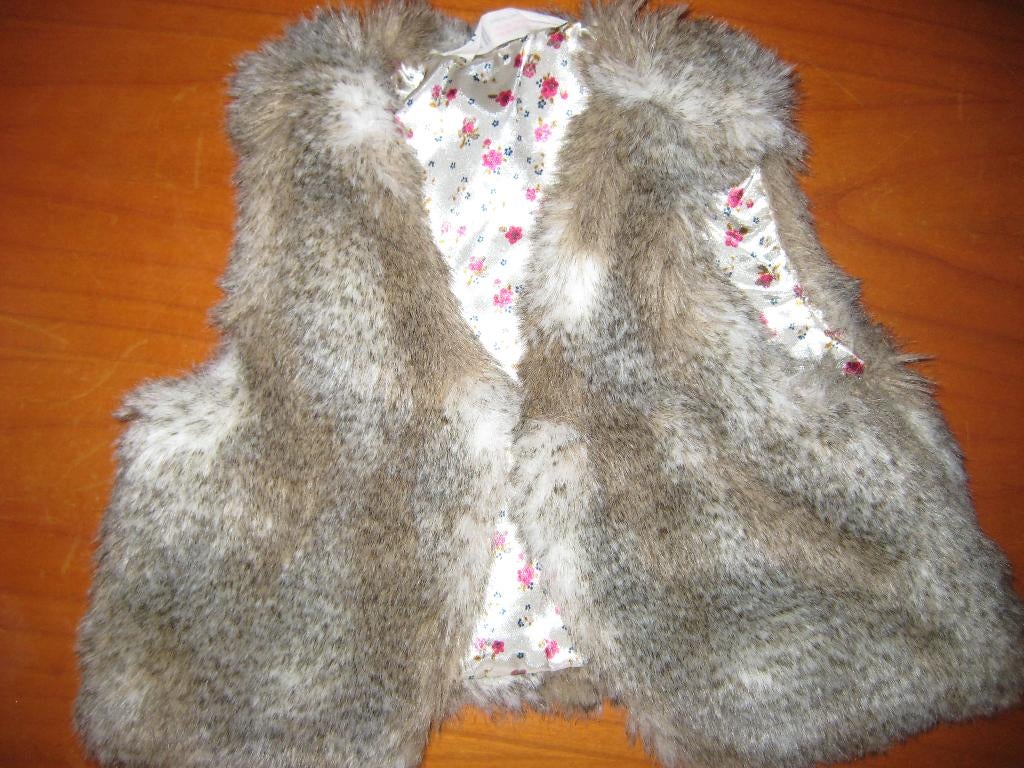 Bontimitatie-vestje, 98, H+M, Ophalen of Verzenden, Zo goed als nieuw, Meisje, Trui of Vest