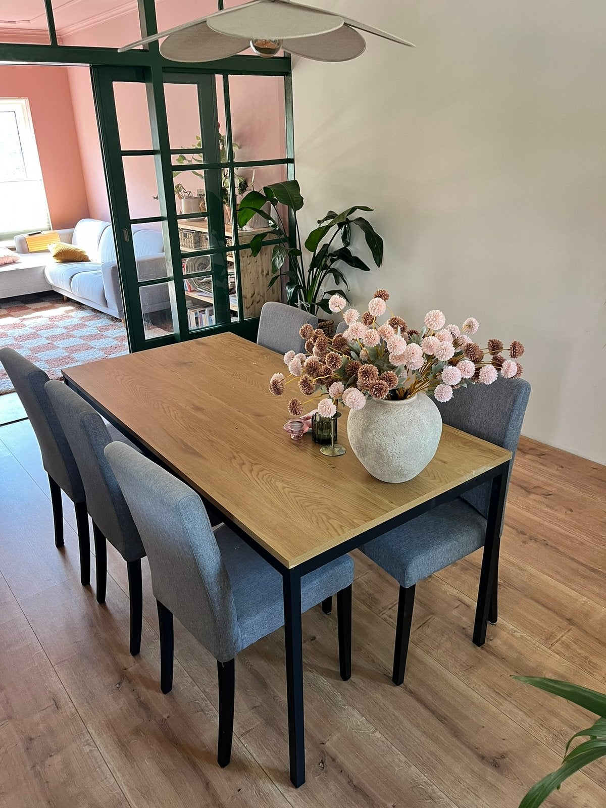 Eettafel voor 6 personen, Ophalen, Zo goed als nieuw, Rechthoekig, 50 tot 100 cm
