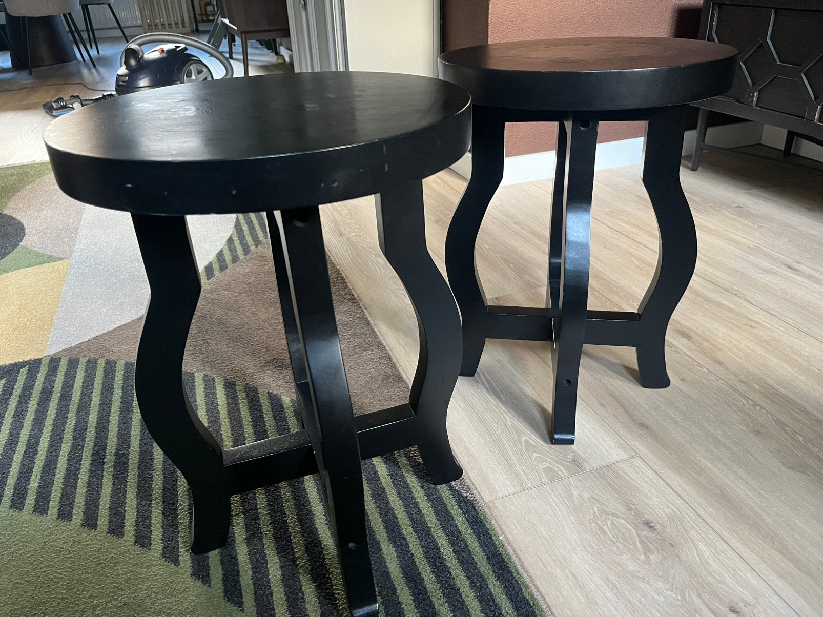 2 plantenkrukjes, Huis en Inrichting, Ophalen, Gebruikt, Hout