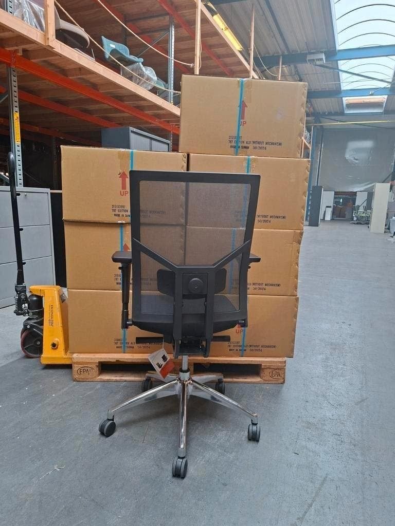 787 Edition rug in mesh bureaustoelenl  NEN 1335 RESTPARTIJ, -, Zwart, -, Nieuw