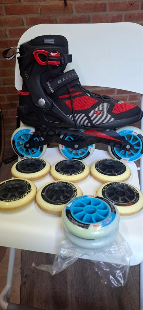 Rollerblade Macroblade 3x110 Skeelers ZGAN - Maat 46/47, Overige merken, Heren, Ophalen of Verzenden, Zo goed als nieuw
