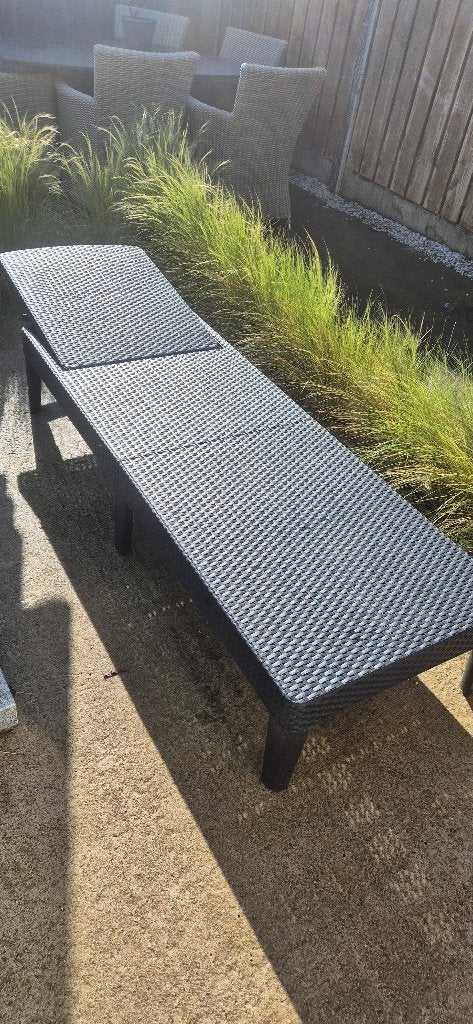 Ligbed 2x, Ophalen, Nieuw, Wicker, Verstelbaar