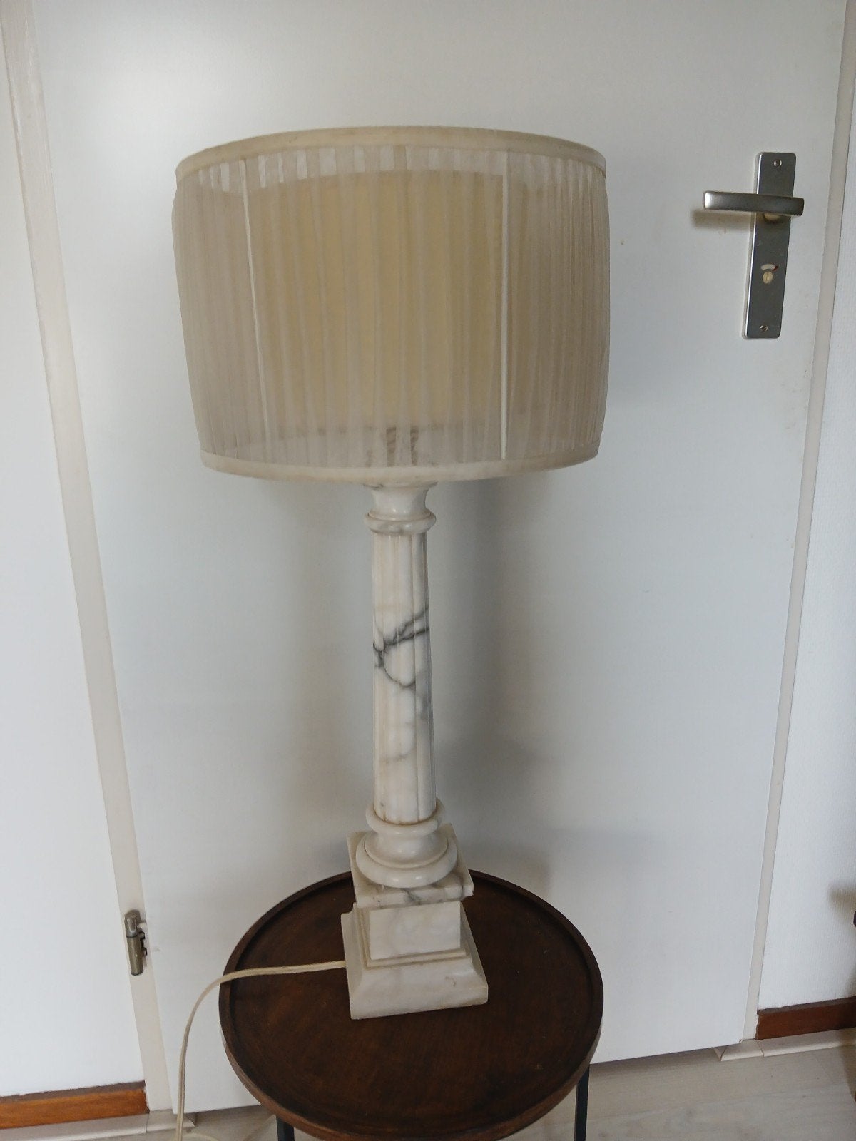 Vintage marmeren tafellamp, Huis en Inrichting, Ophalen of Verzenden, Minder dan 100 cm