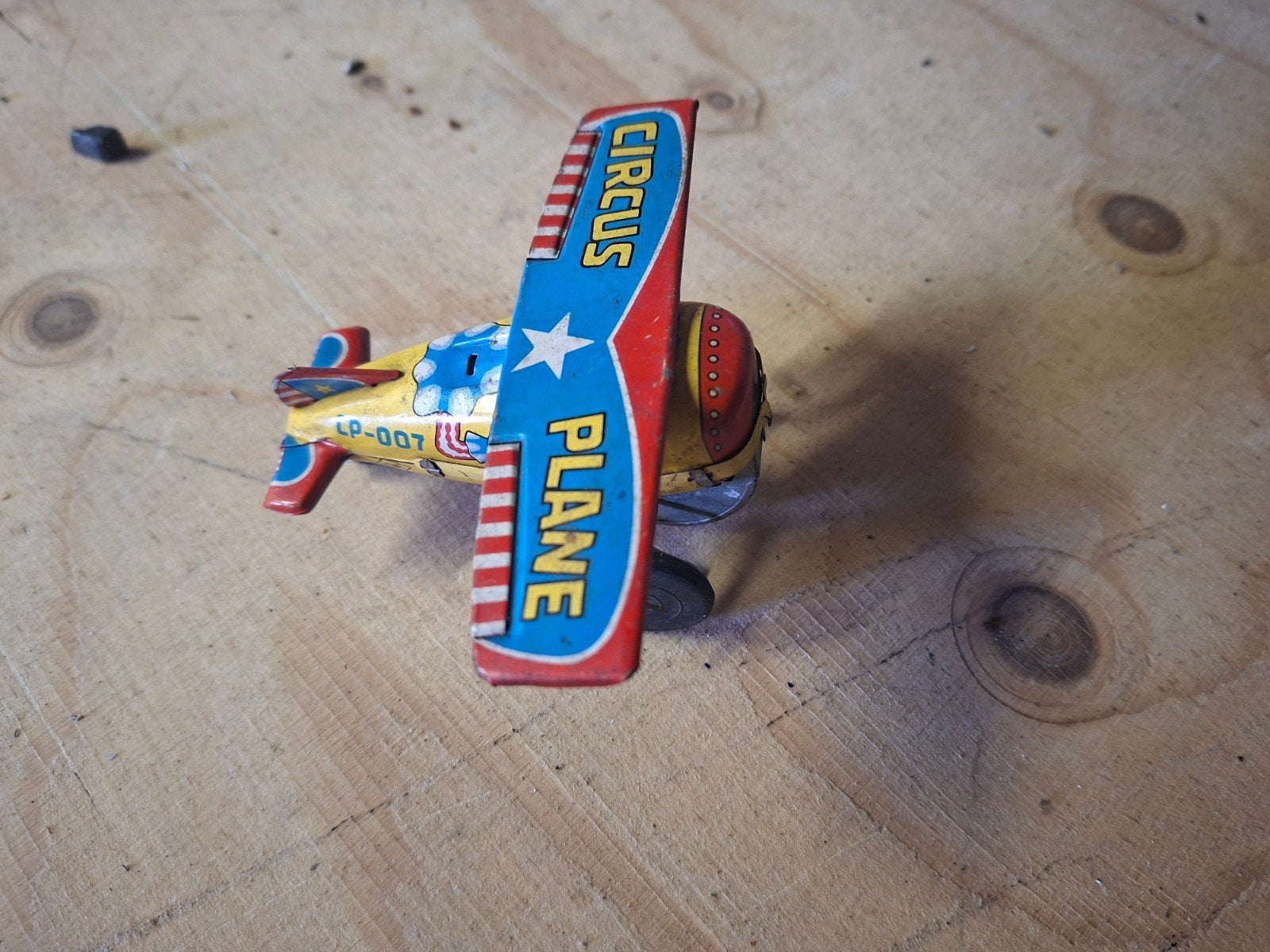 Tin toy Circus blikken vliegtuigje, Ophalen, Zo goed als nieuw