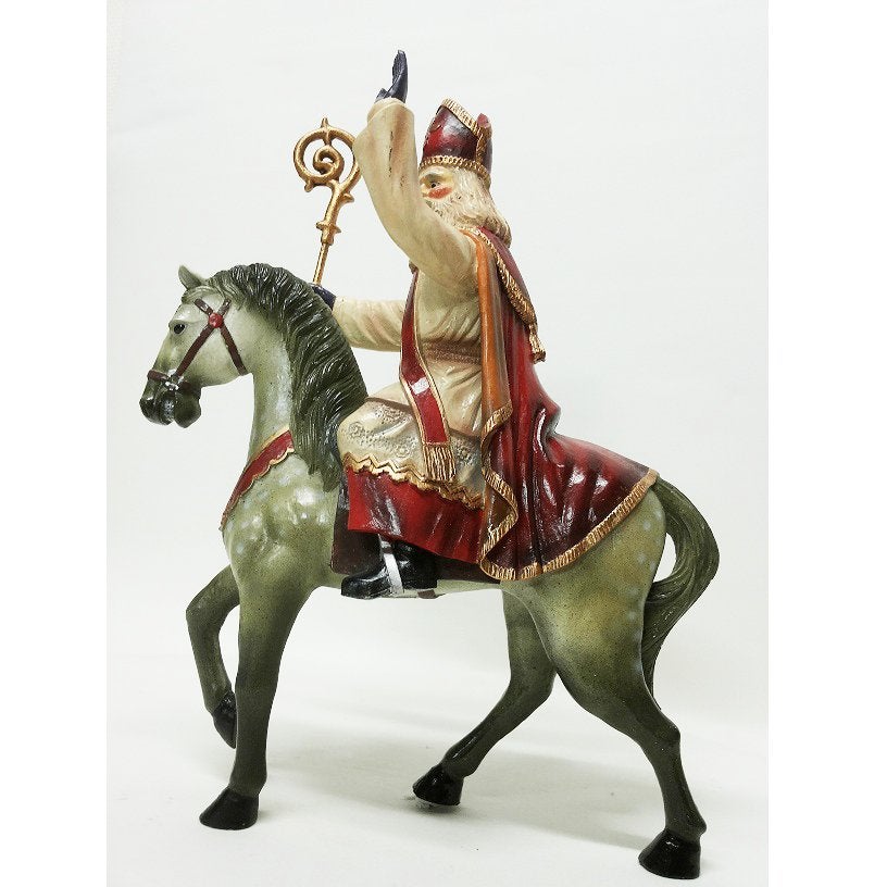 Sinterklaas op paard beeld – Sint – 70 cm, Diversen, Ophalen, HorecaBeelden, Nieuw, HorecaBeelden