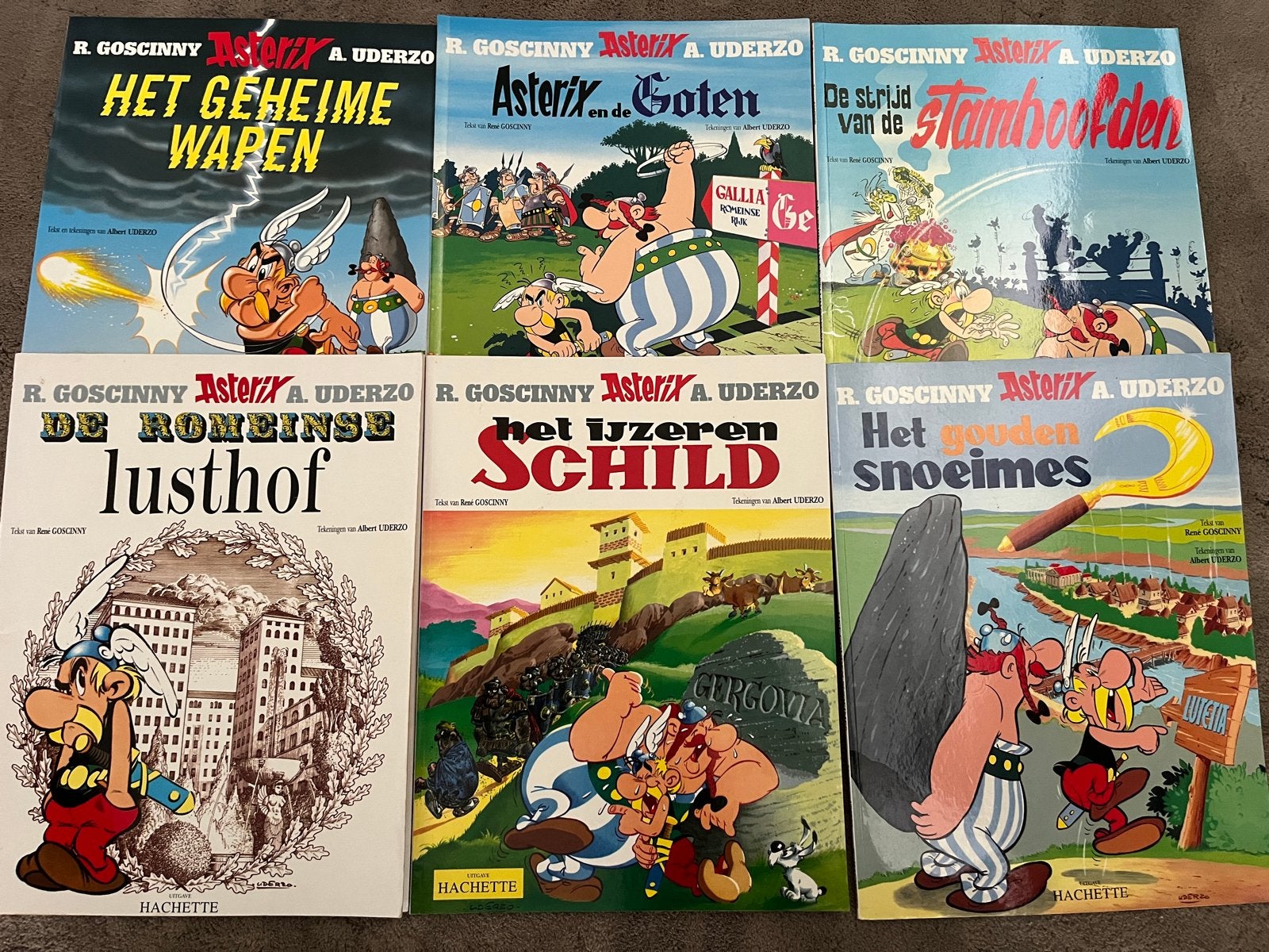 Asterix stripboeken - 6 delen, Meerdere stripboeken, Ophalen of Verzenden, Gelezen