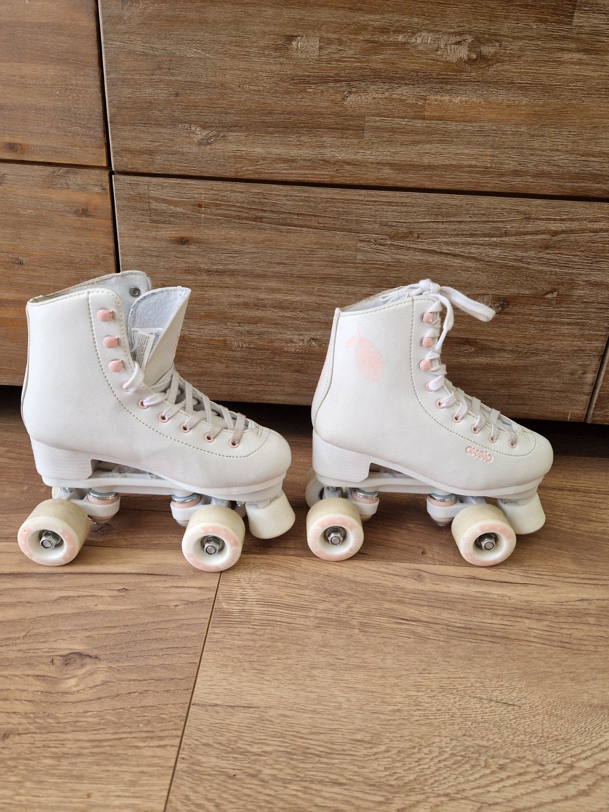 Oxelo rolschaatsen RS Quad 100 wit - Maat 36, Ophalen of Verzenden, Zo goed als nieuw, Kinderen