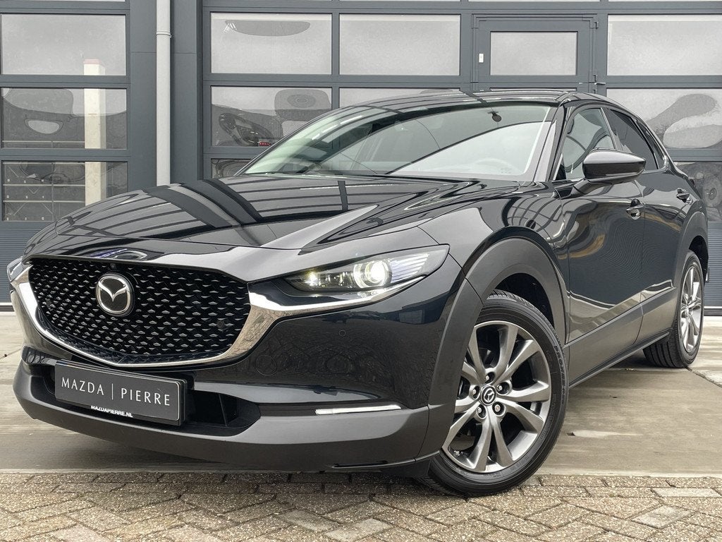 Mazda CX-30 2.0 e-SkyActiv-X M Hybrid Automaat Exclusive-lin, Auto's, Mazda, Stof, Gebruikt, Overige brandstoffen, Zwart