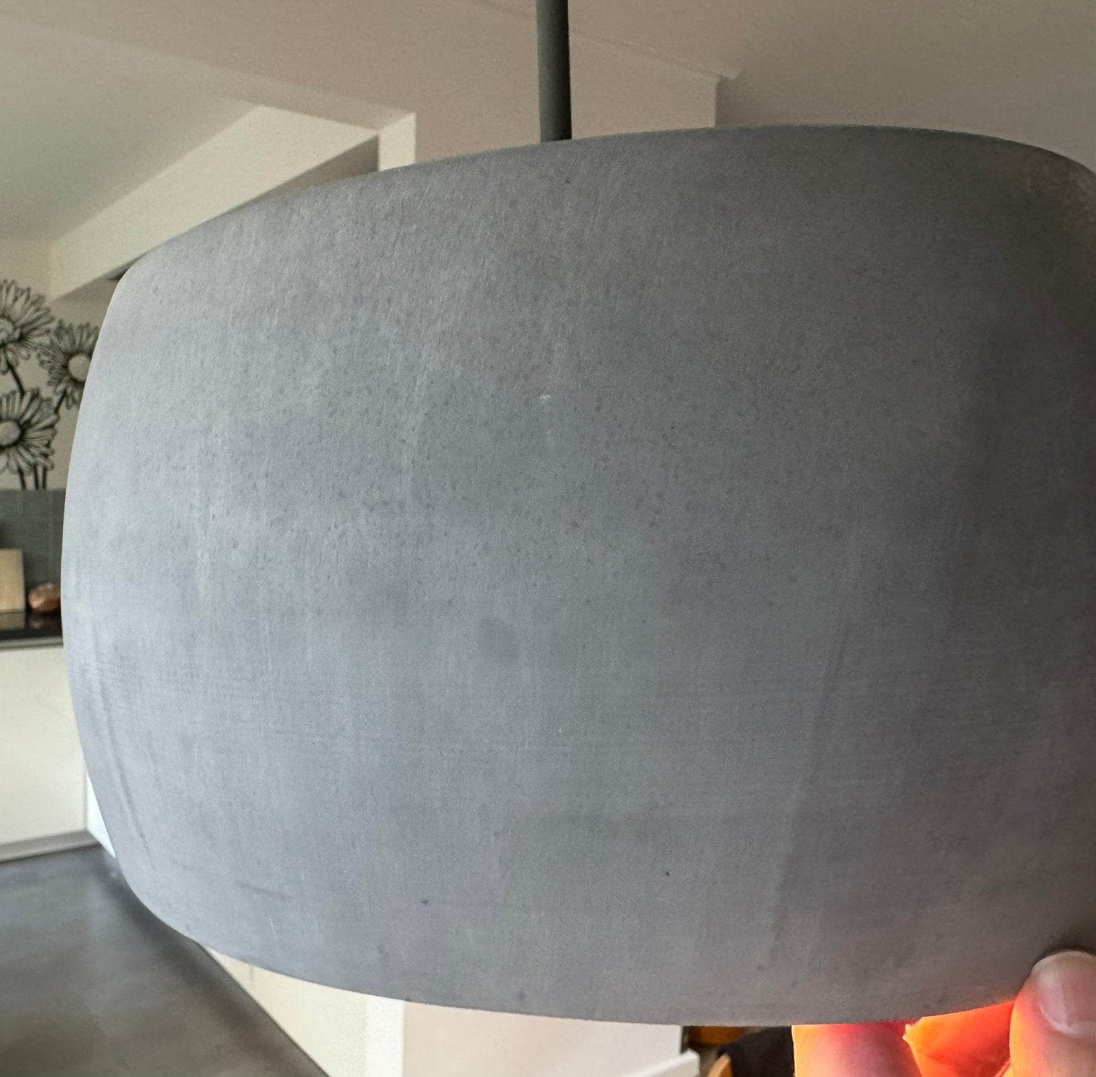 Hanglamp betonlook met 3 lampen (Lumidora), Ophalen, Zo goed als nieuw, Metaal