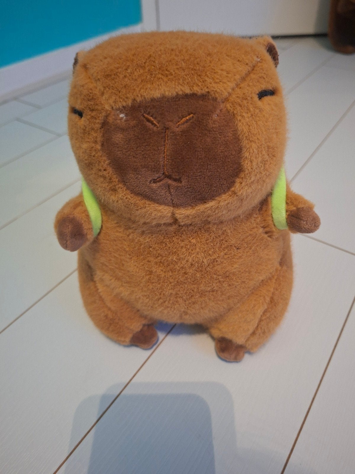 Capybara Knuffel met Afneembaar Tasje, Overige typen, Ophalen of Verzenden, Zo goed als nieuw, Met kleding of accessoire