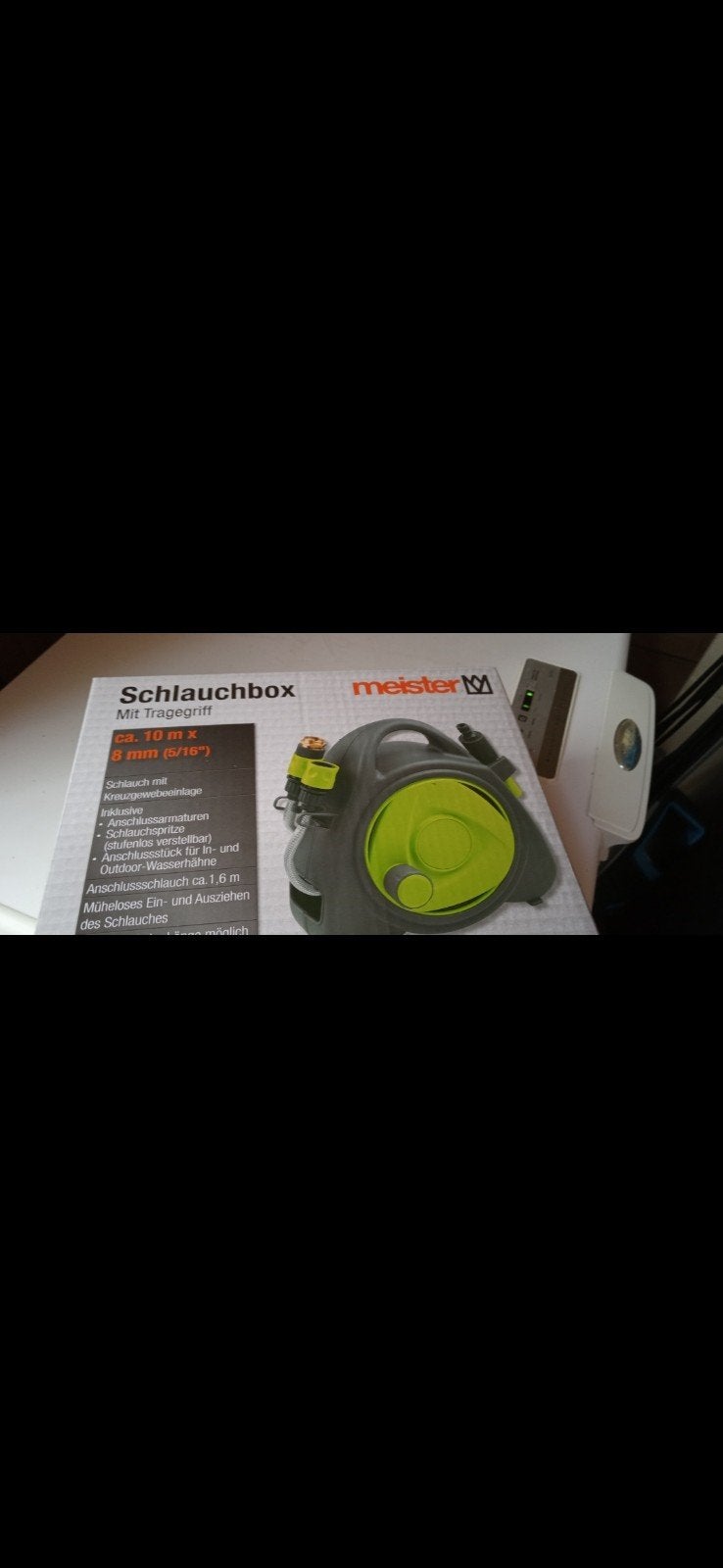 Meister Slangbox met draaggreep - 10m tuinslang, Ophalen of Verzenden, Nieuw, Tuinslang