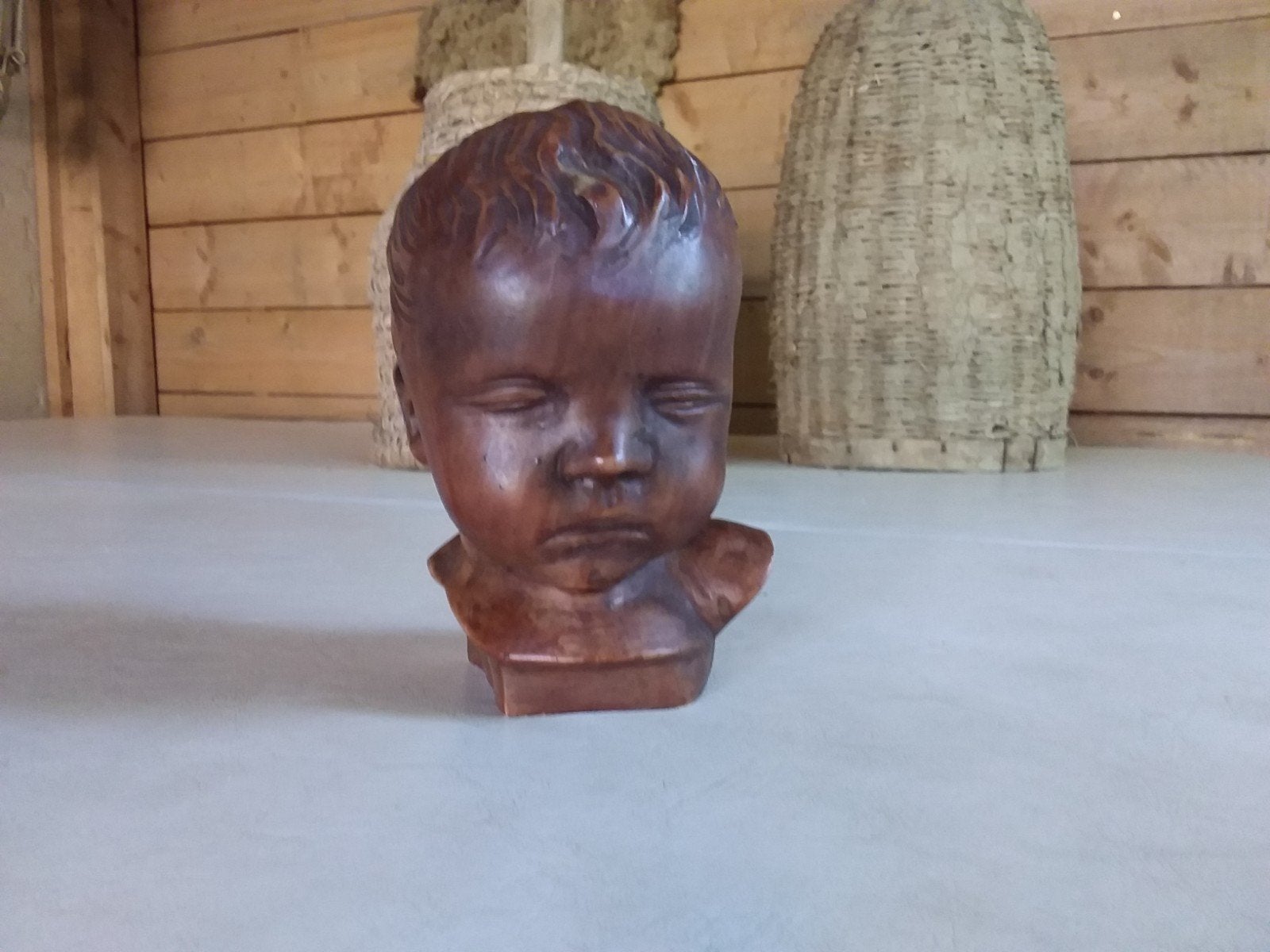 Stenen kinderhoofdje, Overige onderwerpen, Minder dan 20 cm, Ophalen of Verzenden, Handgemaakt