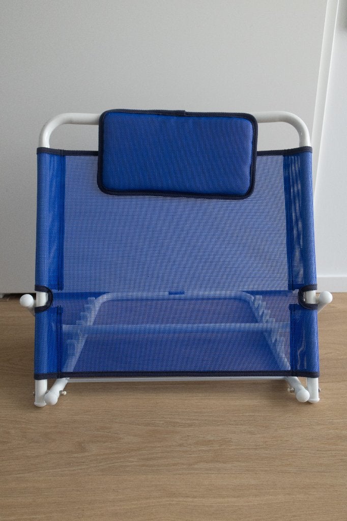 Verstelbare strandstoel blauw, Caravans en Kamperen, Kampeermeubelen, Ophalen, Gebruikt, Campingstoel