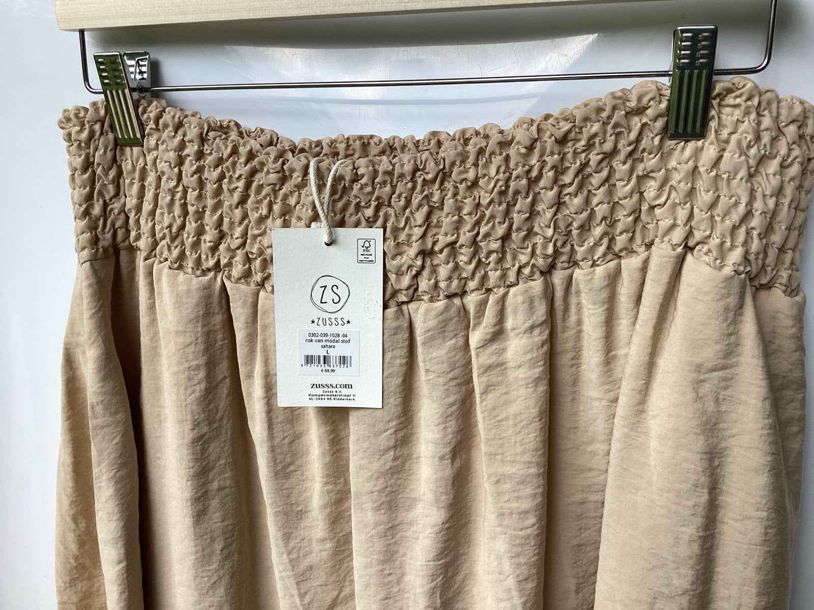Zusss Nieuwe Beige Rok Maat L, Kleding | Dames, Ophalen of Verzenden, Nieuw, Maat 42/44 (L), Beige