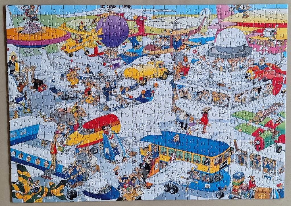 Busy Airport - Puzzel Jan van Haasteren - 500st - P127, Ophalen of Verzenden, 500 t/m 1500 stukjes, Gebruikt