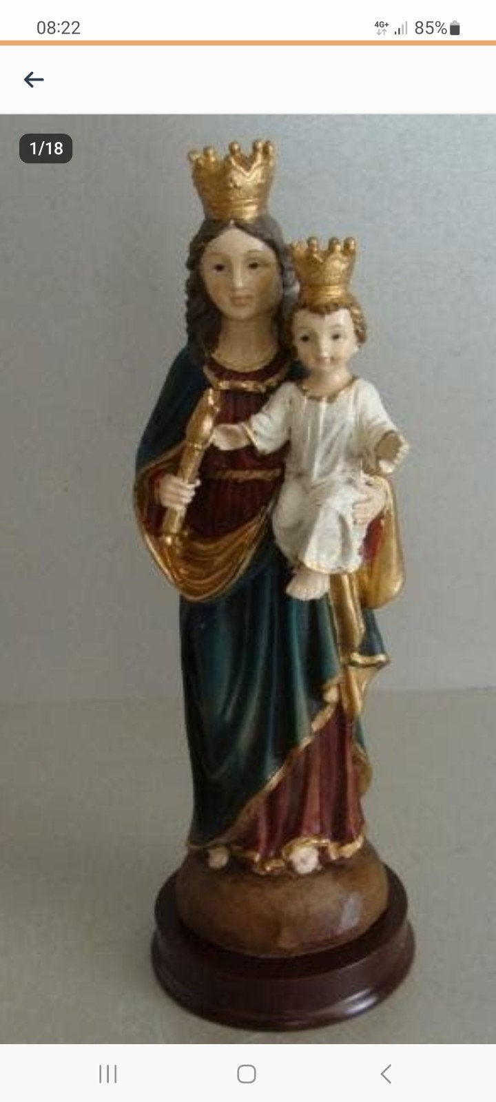 Maria met kind beeld - blauwe pij, Ophalen of Verzenden
