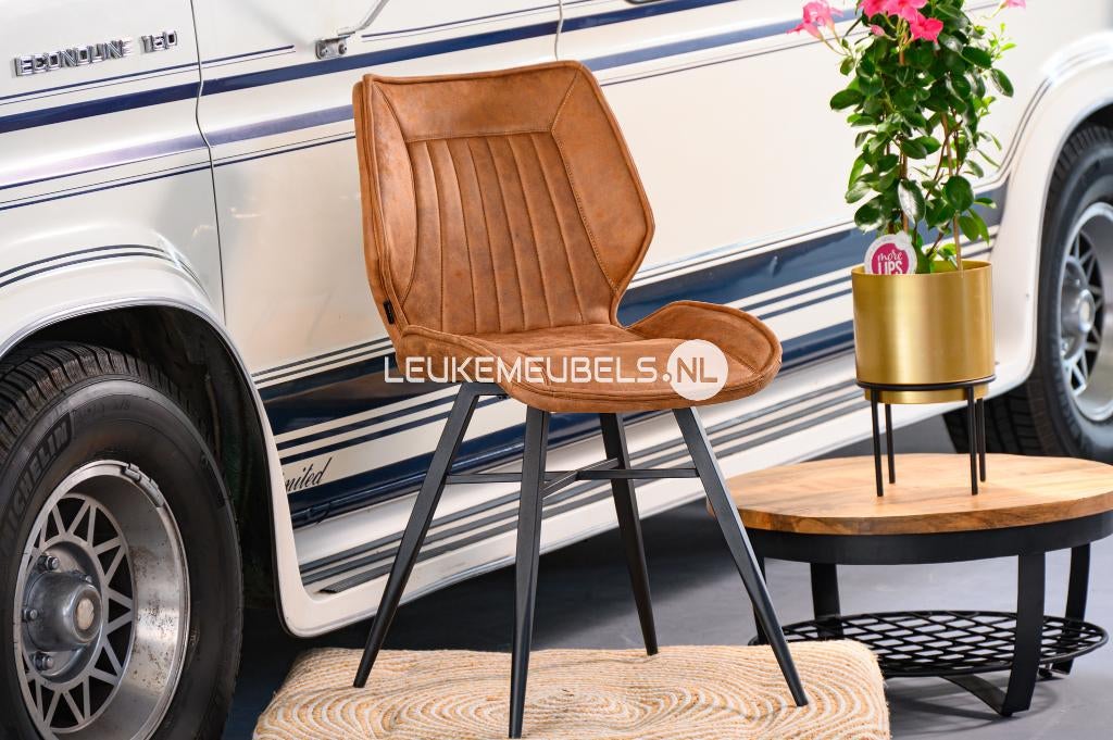 Eetkamerstoel Quick, 4 x showmodel nu 276,- !!, Huis en Inrichting, Stoelen, Bruin, Nieuw, Ophalen of Verzenden, Modern