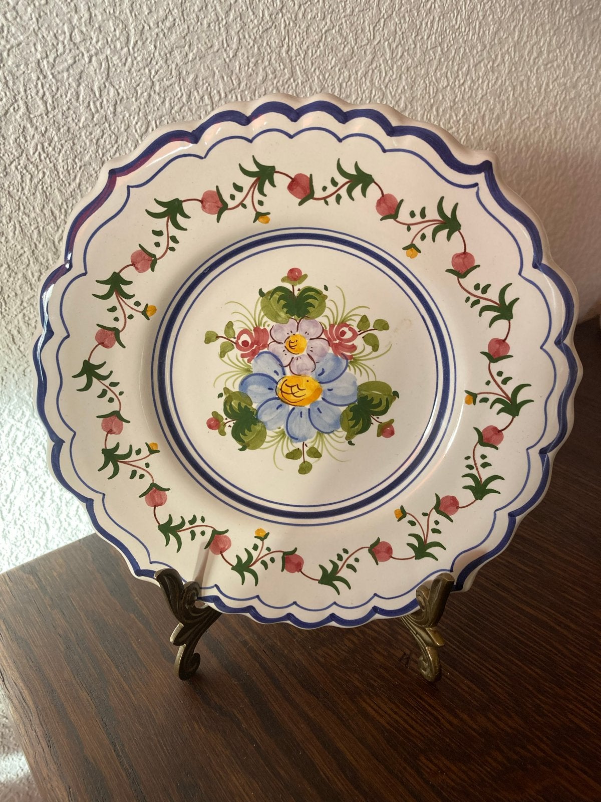 Majolica wandbord handwerk Ceramica Albalet Valencia 19cm, Antiek en Kunst, Ophalen of Verzenden