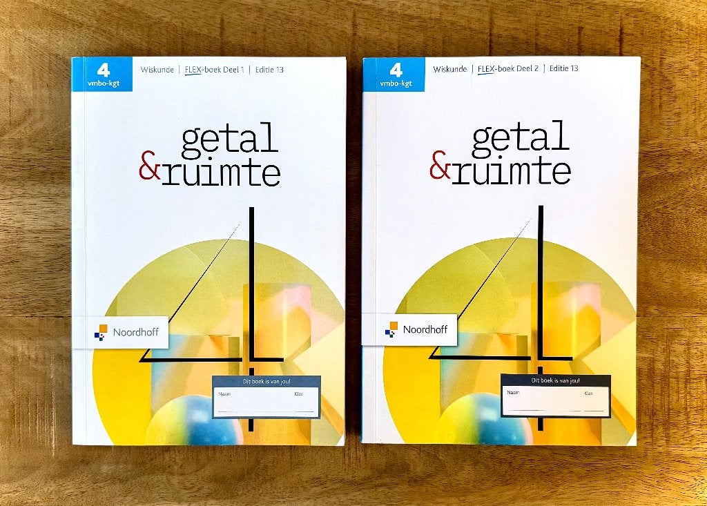 Getal & Ruimte 4 VMBO-KGT Deel 1 & Deel 2 Wiskunde Editie 13, VMBO, Ophalen of Verzenden, Zo goed als nieuw, Wiskunde B