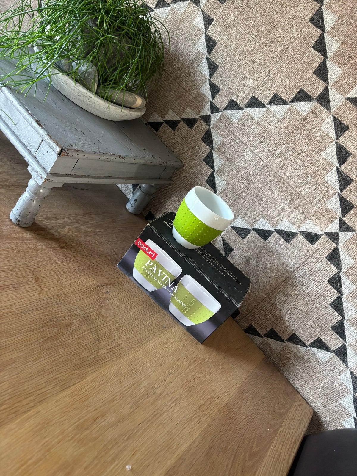 Bodum Pavina porseleinen mokken (set van 2) met grip, Ophalen, Bodum, Zo goed als nieuw, Steen/keramiek