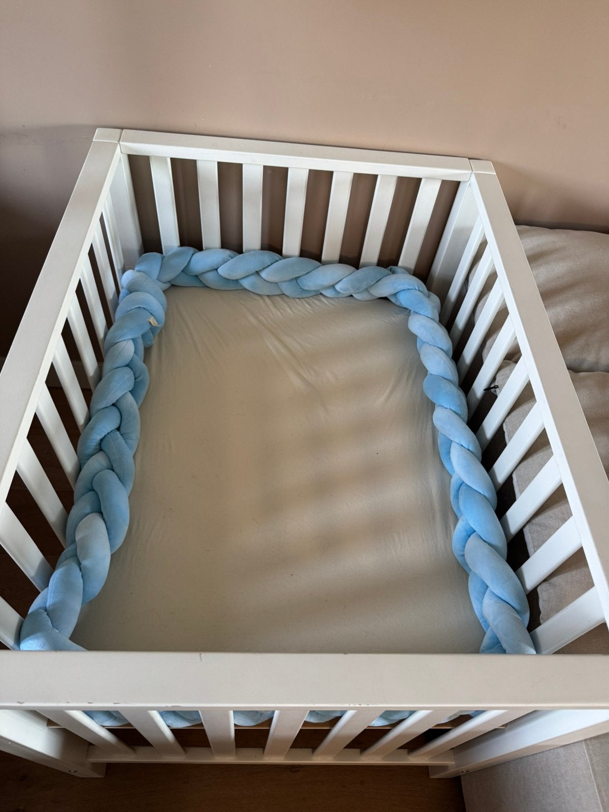 Box (TWF) wit 80x100 + nieuw matras, boxbumpers en boxkleed, Kinderen en Baby's, Boxen, Ophalen, Gebruikt, Boxkleed
