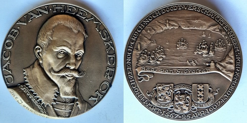 Grote penning Jacob van Heemskerck, Verzenden, Brons, Nederland
