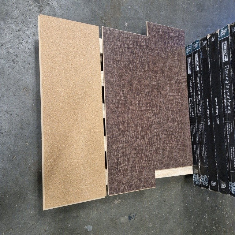 Restpartij 9,2 m2 Klik pvc Floover Leather Crocodile LE1603., Doe-het-zelf en Verbouw, Vloerdelen en Plavuizen, Ophalen, Kunststof