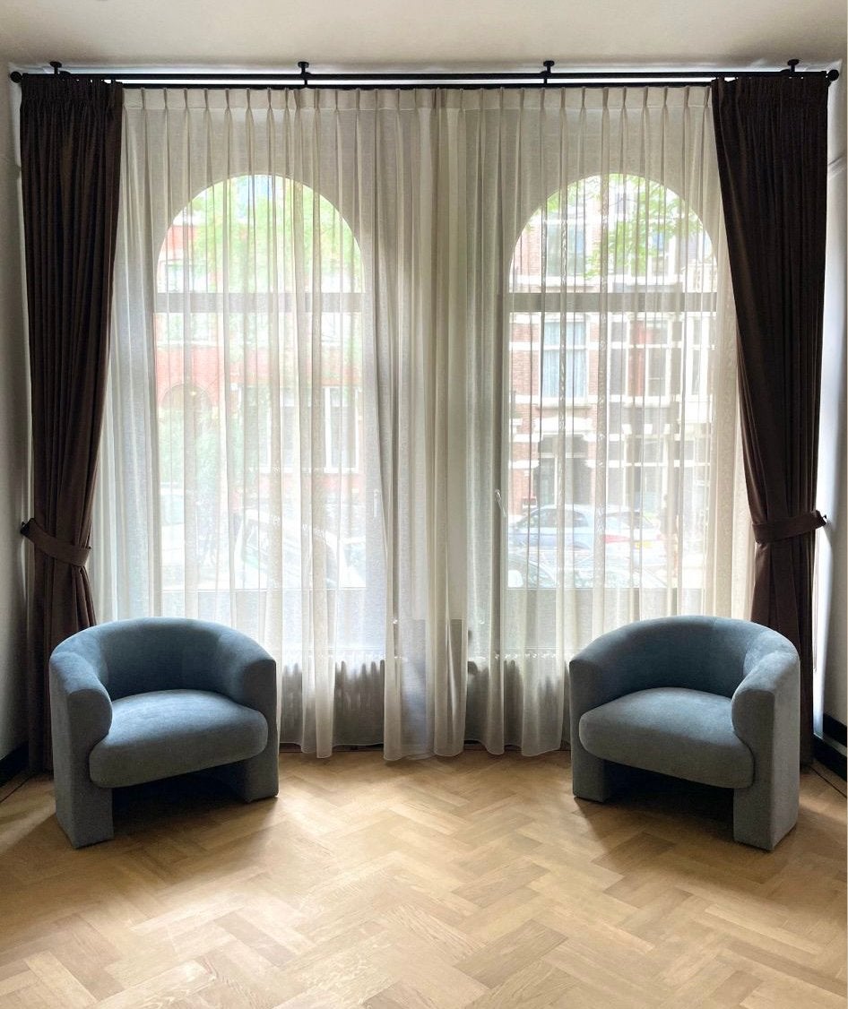 2x La Redoute Nolami fauteuil – Blauw – zo goed als nieuw, Ophalen, Zo goed als nieuw, 75 tot 100 cm, 50 tot 75 cm