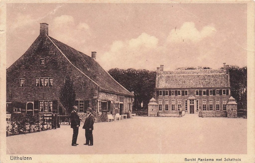 703-367-017 Uithuizen Burcht Menkema met Schathuis, Verzenden, Voor 1920, Groningen