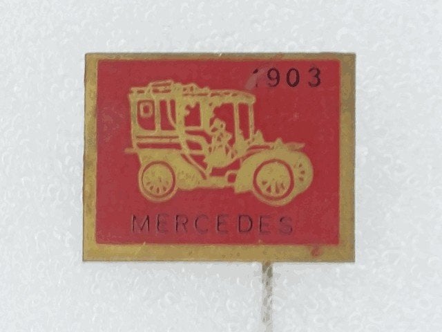 SP1703 Speldje 1903 Mercedes rood, Ophalen of Verzenden, Gebruikt, Overige onderwerpen