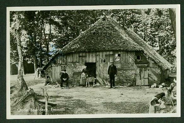 Emmen, Oude Boerderij. 1950., Ophalen of Verzenden, 1940 tot 1960, Gelopen, Drenthe