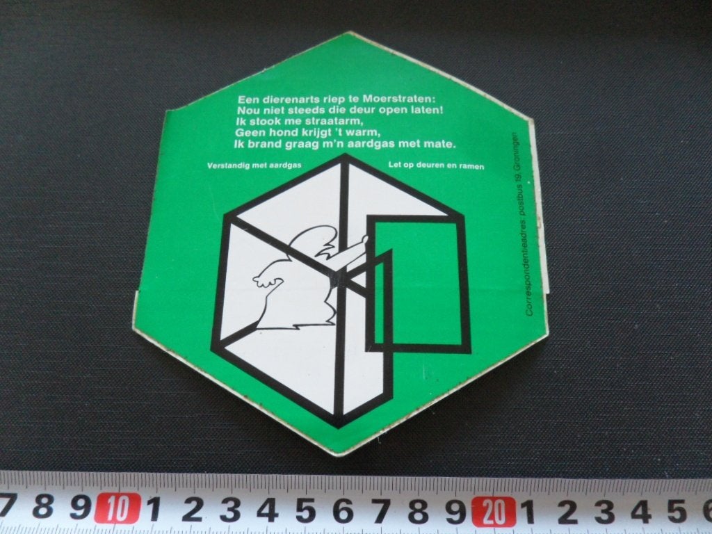sticker Groningen  Verstandig met aardgas let op deuren en, Ophalen, Zo goed als nieuw