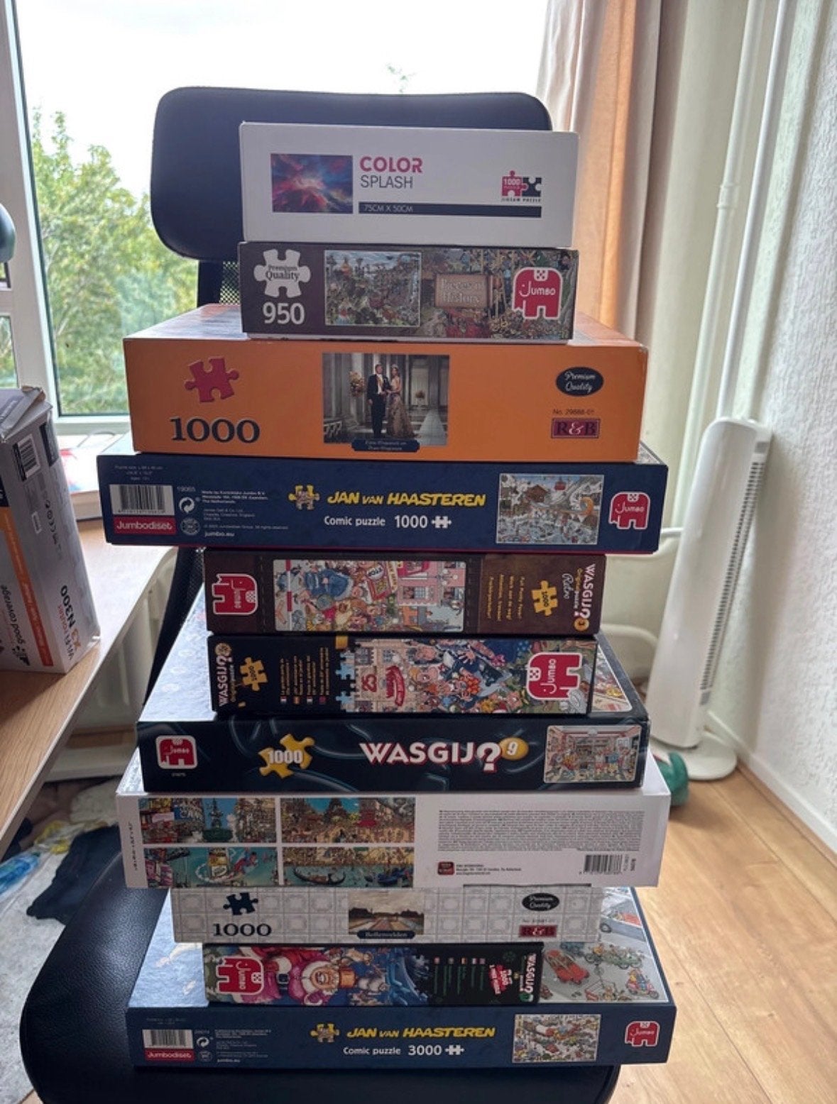Grote collectie legpuzzels (Jumbo, Wasgij, Jan van Haasteren, Hobby en Vrije tijd, Denksport en Puzzels, Ophalen, Meer dan 1500 stukjes